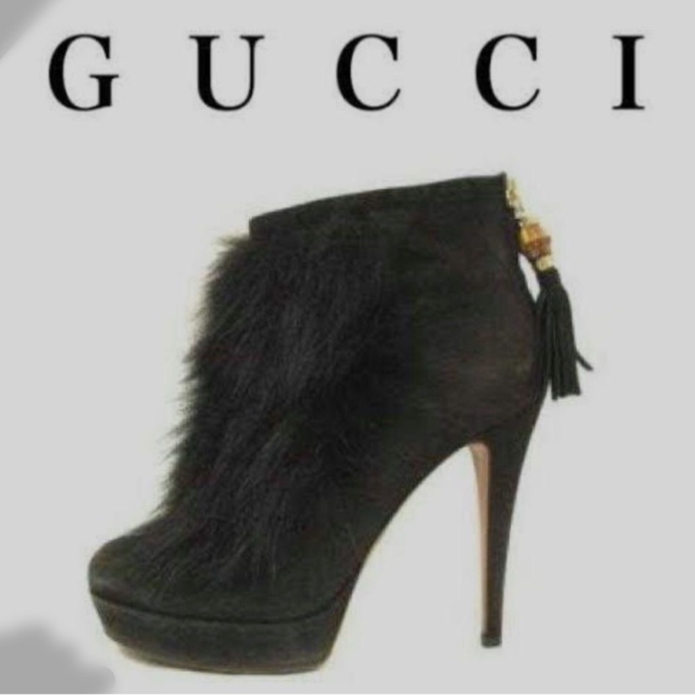 Authentic Gucci Fur Booties Size 36.5 Euro